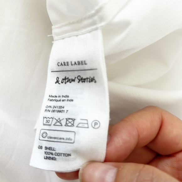 & Other Stories Palm Embroidered Scallop Dress - Picture 14 of 16